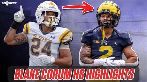 where did blake corum go to high school|blake corum high school highlights.